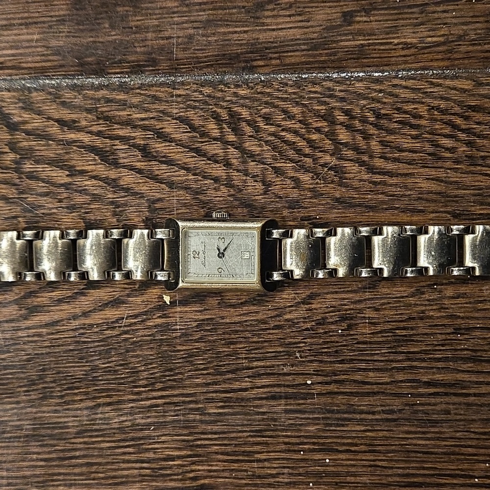 Vintage Eddie Bauer Silver Rectangular Wristwatch - image 2